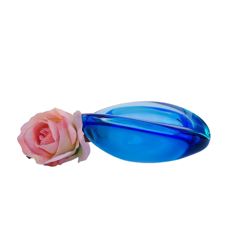 Murano Sommerso Flavio Poli Blue and Turquoise Glass Bowl