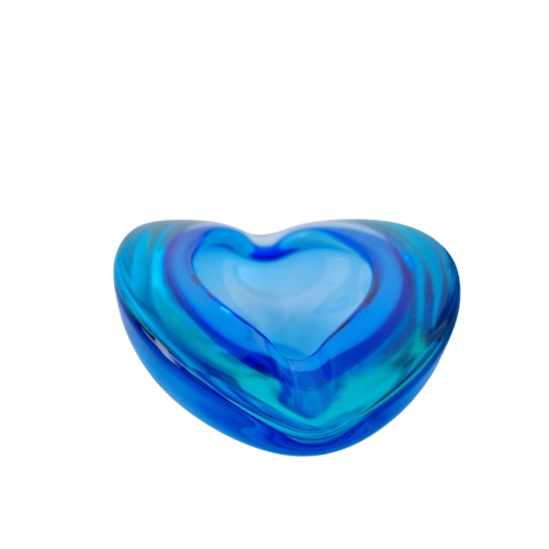 Murano Sommerso Flavio Poli Blue and Turquoise Glass Bowl