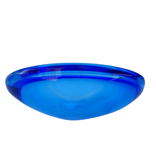 Murano Sommerso Flavio Poli Blue and Turquoise Glass Bowl