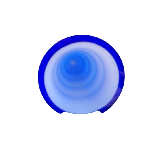 Czech Libera Blue and White Sommerso Art Glass Vase