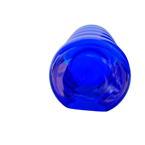 Czech Libera Blue and White Sommerso Art Glass Vase