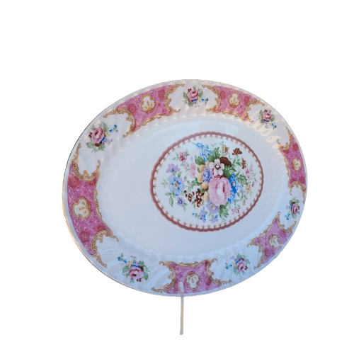 Richwood Pink Spring Garden Oval Platter