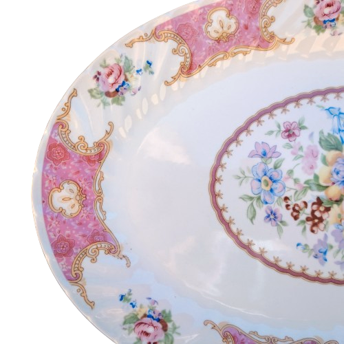 Richwood Pink Spring Garden Oval Platter