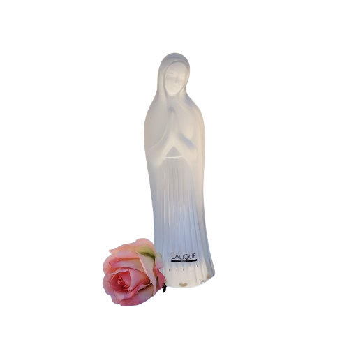 Lalique Crystal Frosted Glass Virgin Mary Sculpture Figurine 12019 Vierge