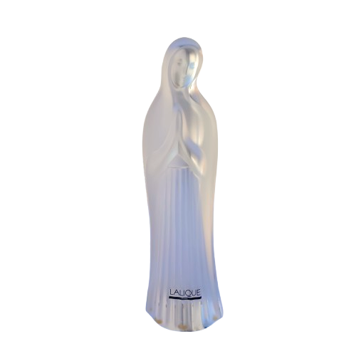 Lalique Crystal Frosted Glass Virgin Mary Sculpture Figurine 12019 Vierge