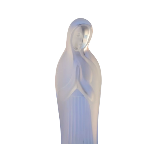 Lalique Crystal Frosted Glass Virgin Mary Sculpture Figurine 12019 Vierge