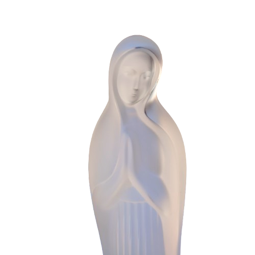 Lalique Crystal Frosted Glass Virgin Mary Sculpture Figurine 12019 Vierge