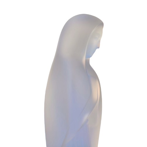 Lalique Crystal Frosted Glass Virgin Mary Sculpture Figurine 12019 Vierge