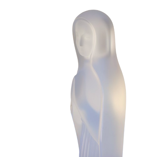 Lalique Crystal Frosted Glass Virgin Mary Sculpture Figurine 12019 Vierge