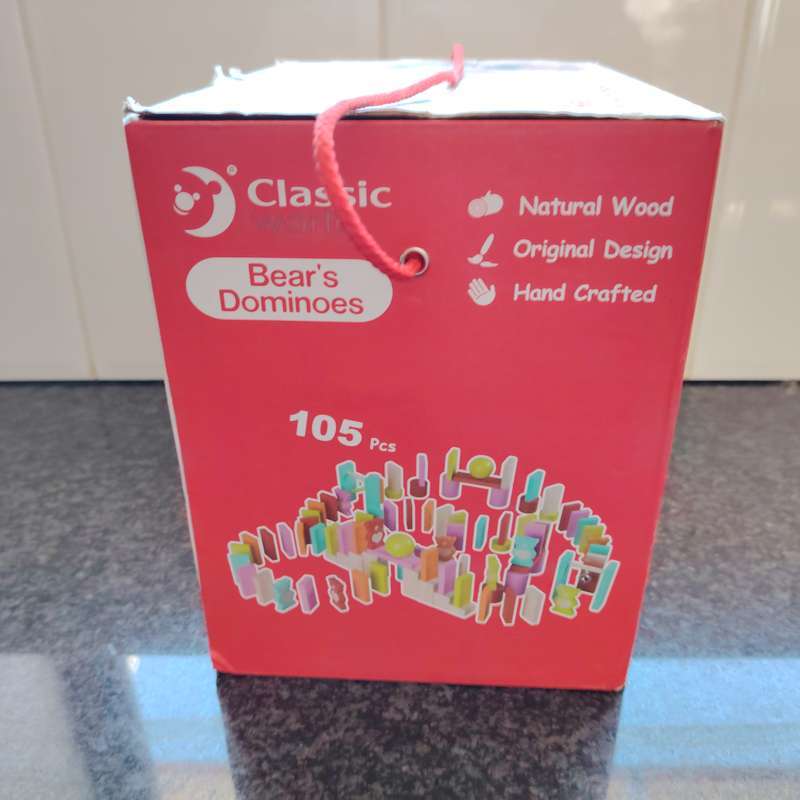 Classic World Bear's Domino Block Game 105 Piece set