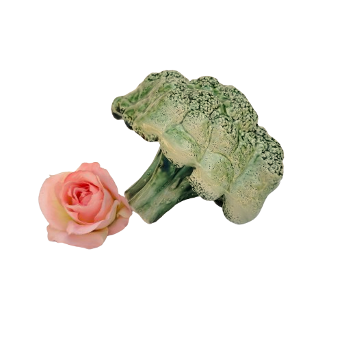 Large Ceramic Broccoli Head Vegetable Lifelike