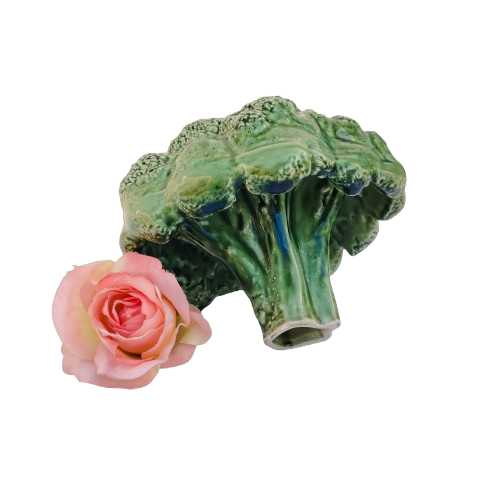 Large Ceramic Broccoli Head Vegetable Lifelike
