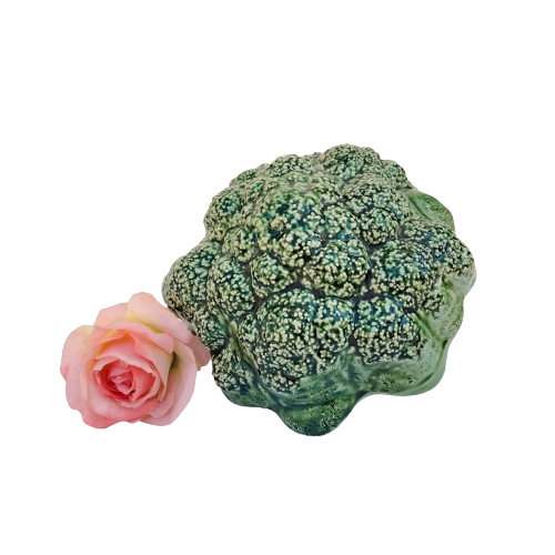 Large Ceramic Broccoli Head Vegetable Lifelike