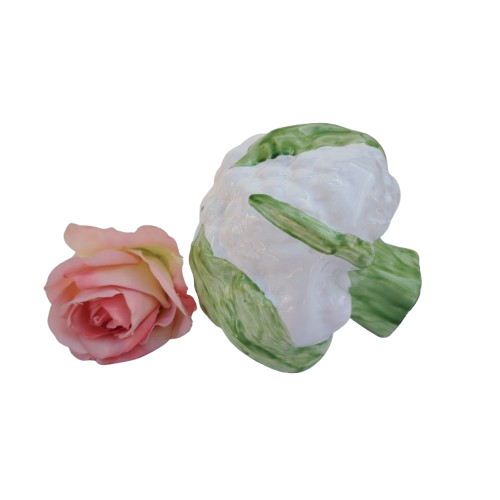 Large Ceramic Cauliflower Head Vegetable Lifelike