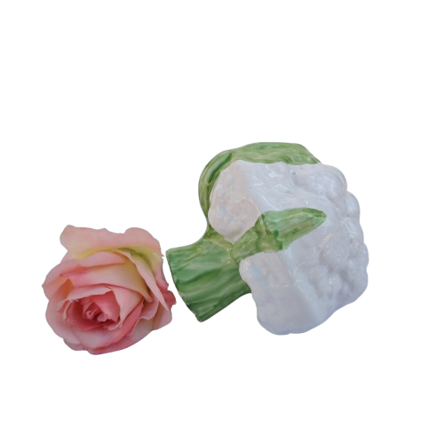 Large Ceramic Cauliflower Head Vegetable Lifelike