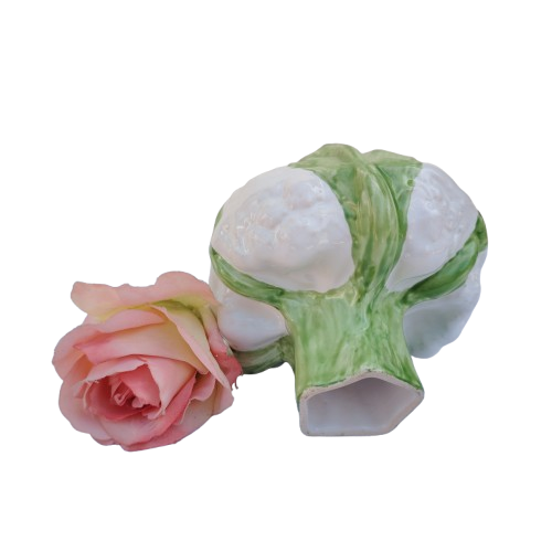 Large Ceramic Cauliflower Head Vegetable Lifelike