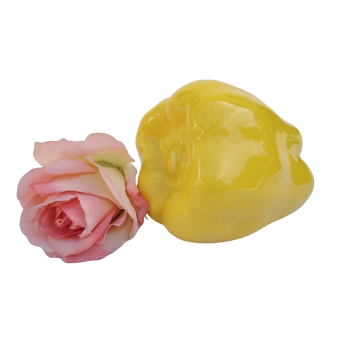 Large Ceramic Yellow Pepper Vegetable Lifelike