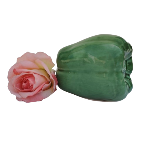 Large Ceramic Green Pepper Vegetable Lifelike