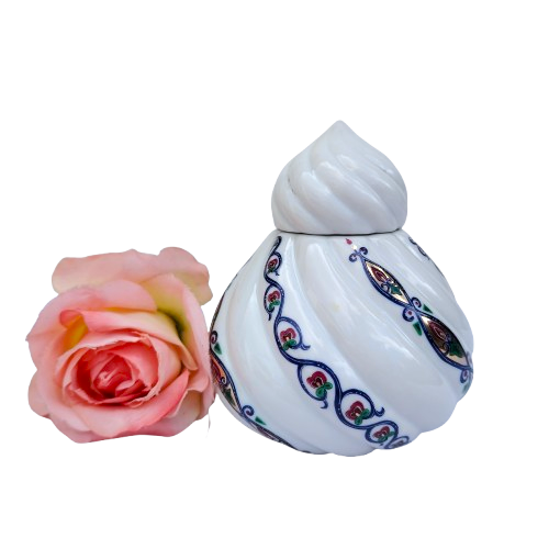 Elizabeth Arden Byzantium Collection Porcelain Spiral Lidded Jar