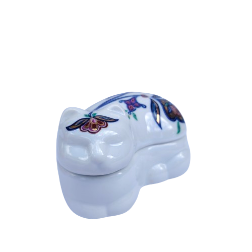 Elizabeth Arden Byzantium Collection Porcelain Cat Trinket Box