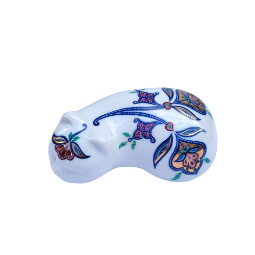 Elizabeth Arden Byzantium Collection Porcelain Cat Trinket Box