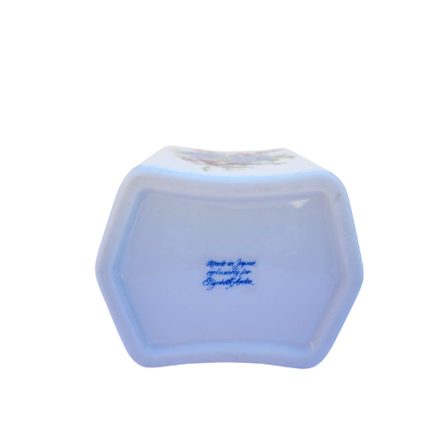 Elizabeth Arden Pink Blue Flower Lidded Pot