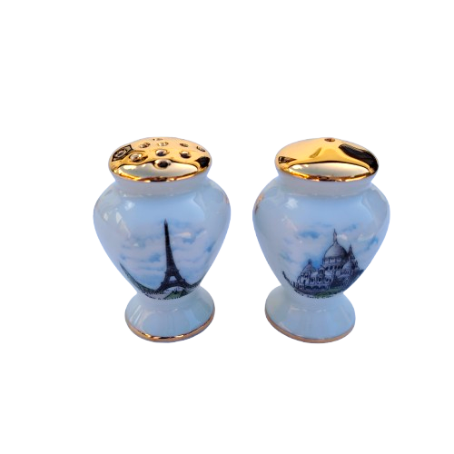 Limoges Paris Porcelain Salt and Pepper Pots