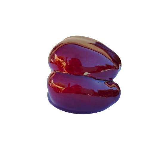 Large Ceramic Red Purple Pepper Vegetable Lifelike