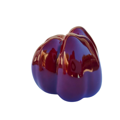 Large Ceramic Red Purple Pepper Vegetable Lifelike