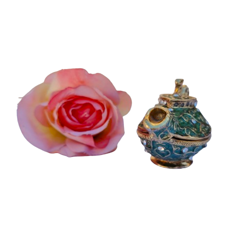 Mini Aladdin Magic Genie Light Lamp Pot Hinged Jewelry Box