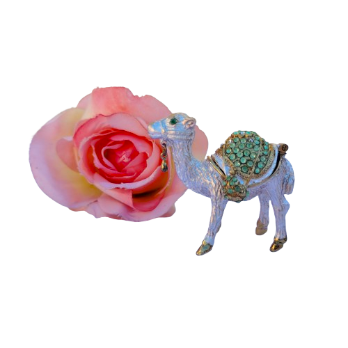 Mini camel Enamel Pot Hinged Jewelry Box