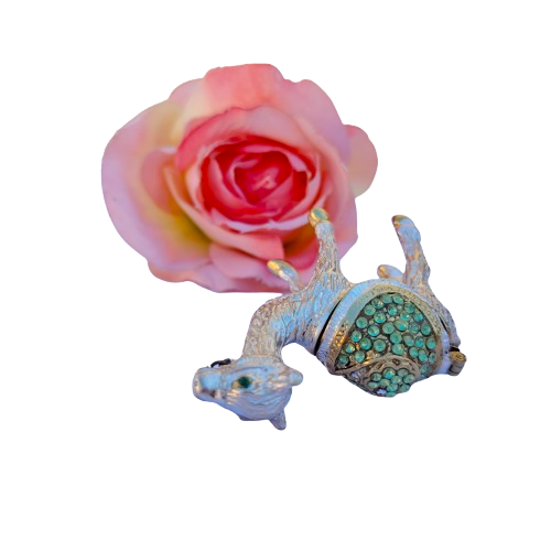 Mini camel Enamel Pot Hinged Jewelry Box