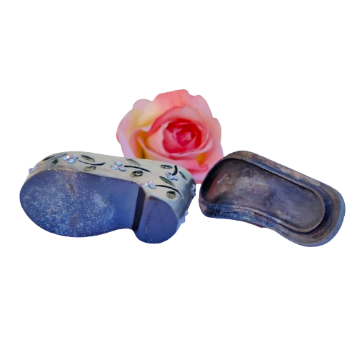 Mini Shoe Enamel Pot Hinged Jewelry Box
