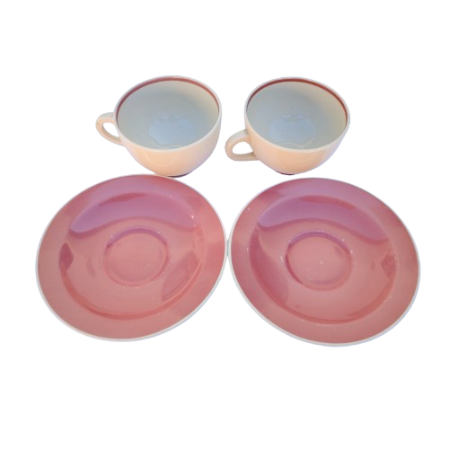Susie Cooper Pink Tea for Two Tea Set