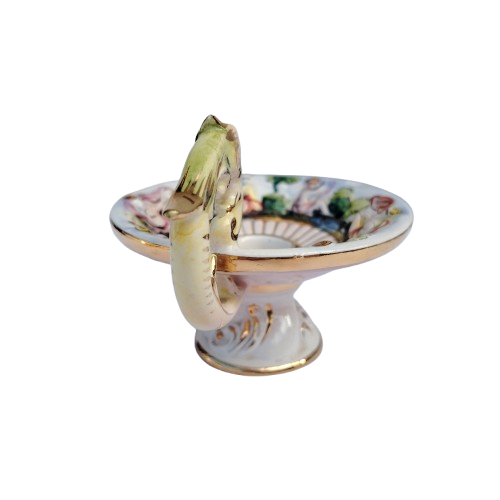 Capodimonte Handmade Hand painted Fabulous candle holder Italy
