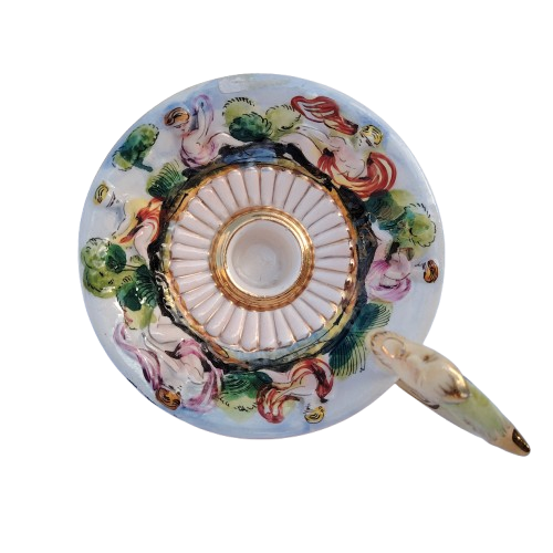 Capodimonte Handmade Hand painted Fabulous candle holder Italy