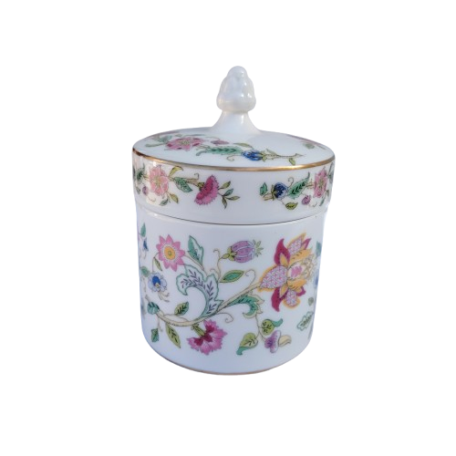 MINTON HADDON HALL Candy Box Lidded Jar Gold Trim