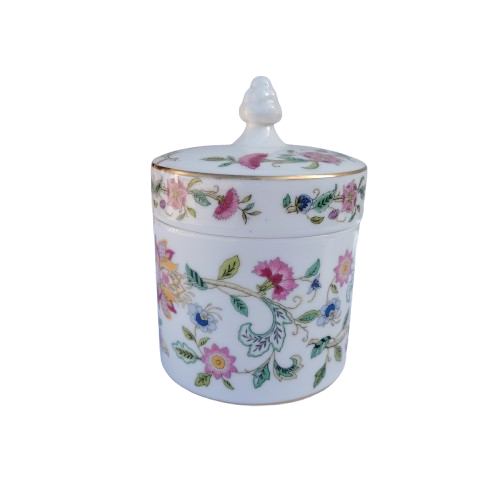 MINTON HADDON HALL Candy Box Lidded Jar Gold Trim