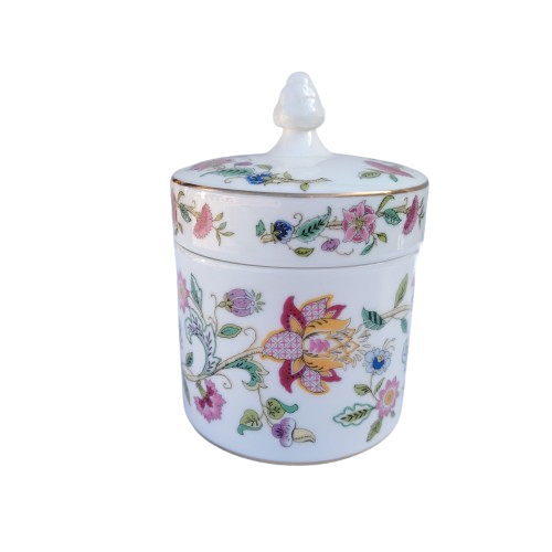 MINTON HADDON HALL Candy Box Lidded Jar Gold Trim
