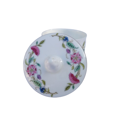 MINTON HADDON HALL Candy Box Lidded Jar Gold Trim