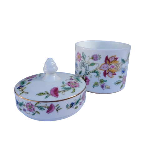 MINTON HADDON HALL Candy Box Lidded Jar Gold Trim