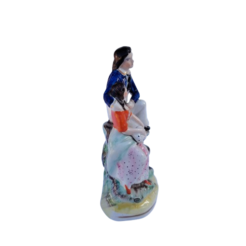 Mid 19th Century Staffordshire Figure of Lady and Gentleman