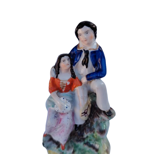 Mid 19th Century Staffordshire Figure of Lady and Gentleman