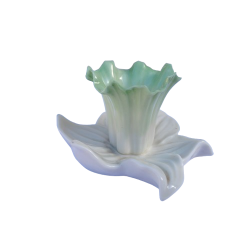 Antique Worcester China Works Candle Holder Shape Of Flower