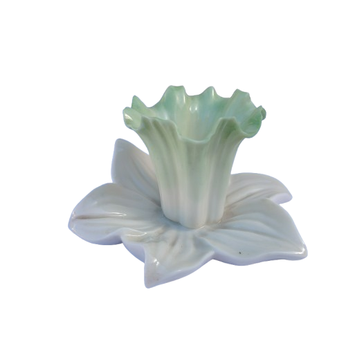 Antique Worcester China Works Candle Holder Shape Of Flower
