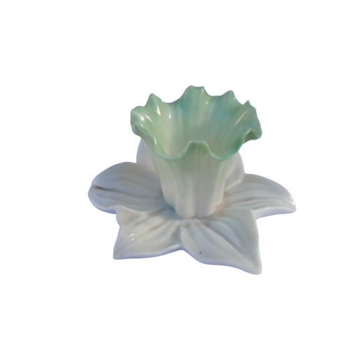 Antique Worcester China Works Candle Holder Shape Of Flower