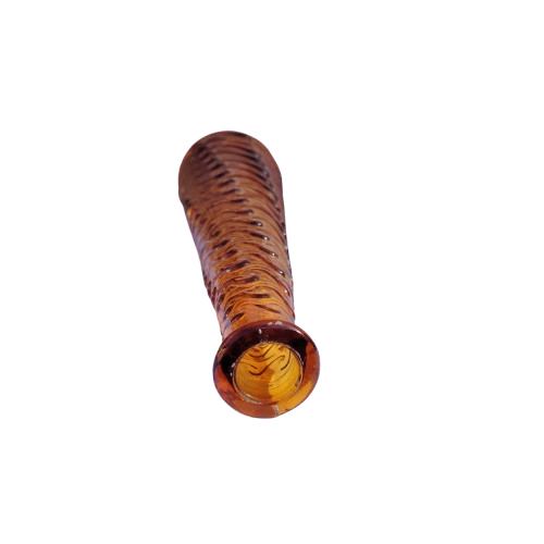 Empoli Italian Vintage Amber Swirl Glass Decanter Genie Bottle
