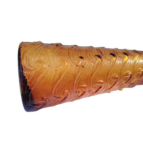 Empoli Italian Vintage Amber Swirl Glass Decanter Genie Bottle