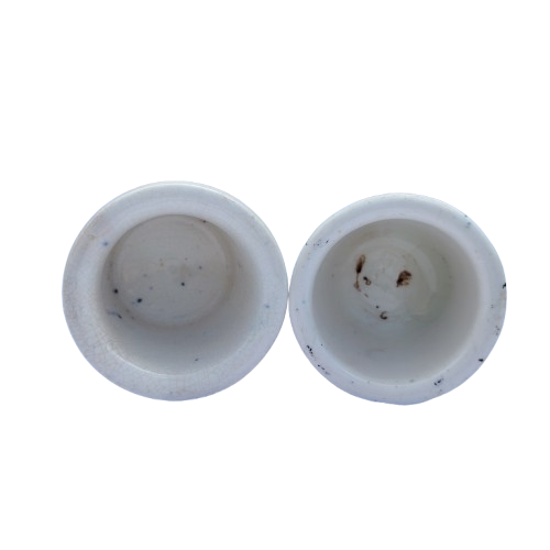 Two 19th century Staffordshire ointment pots