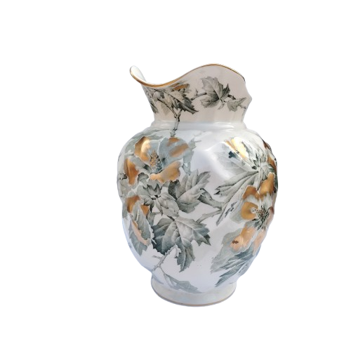 Large Antique Staffordshire Porcelain Jug Water Pitcher